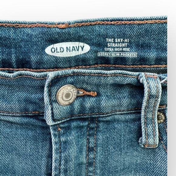 Old Navy The Sky-Hi Straight / Extra High Rise Secret Slim Boyfriend Sz 8 | [87] - Picture 5 of 7